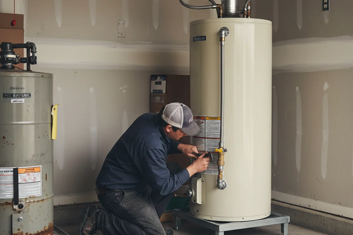Water heater and shutoff valve replacement in Malcom